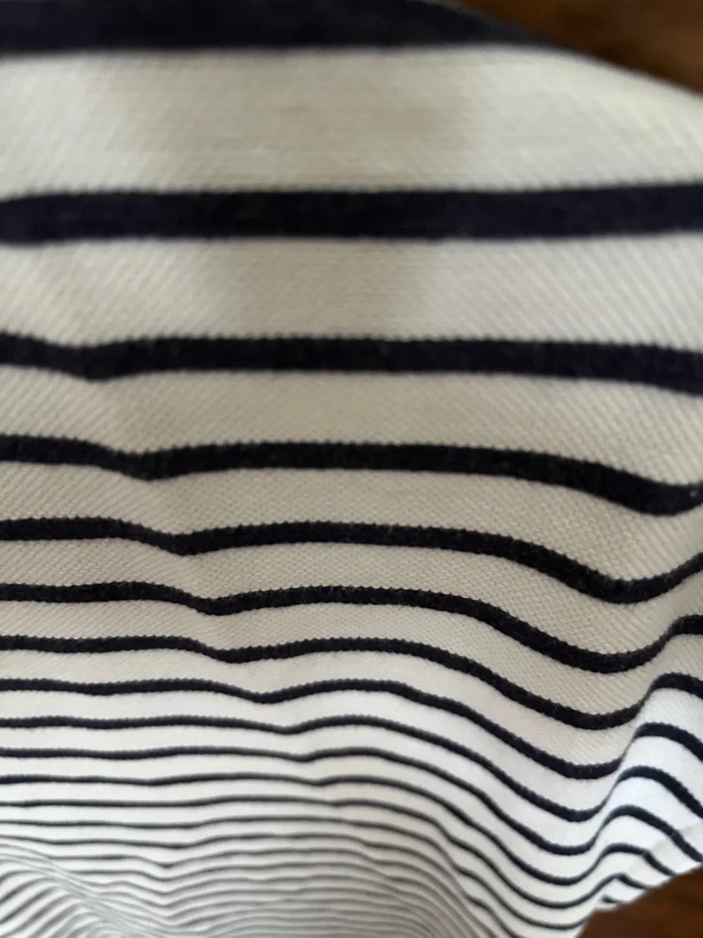 J. Crew Navy and White Striped V‑Neck Tee Dress